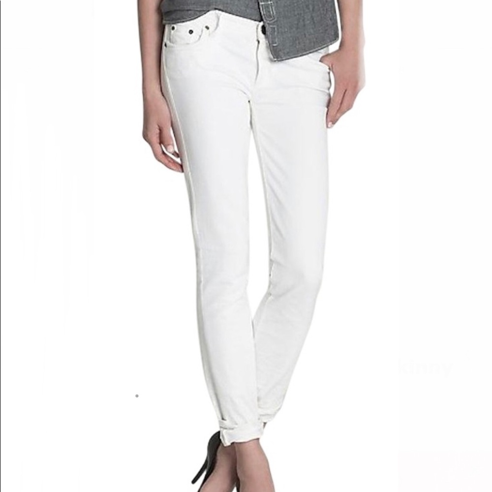 NWT J. Crew Matchstick White Jeans